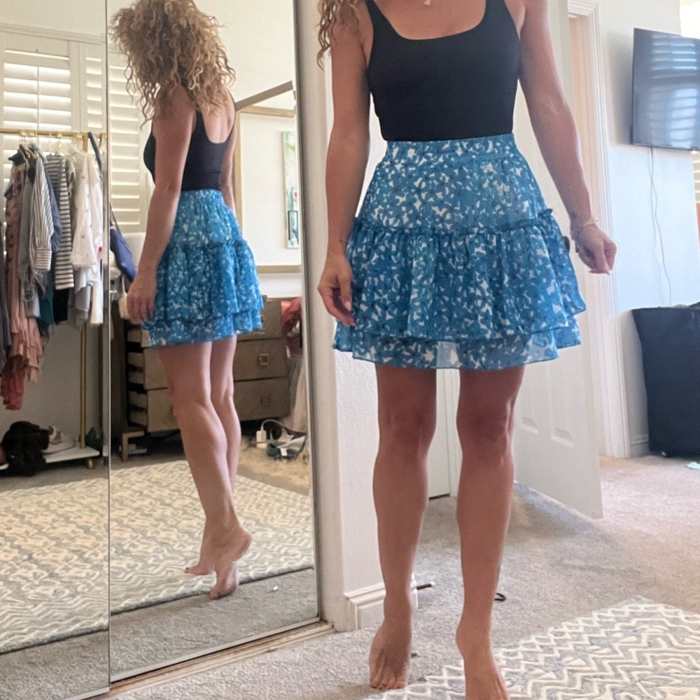 Blue mini skirt